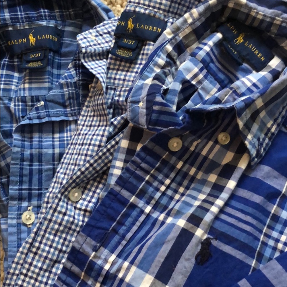 Toddler bundle!  plaid oxford shirts